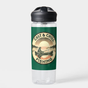 Cast and Chill Fishing, Fisherman  Water Bottle