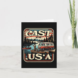 Cast In The Usa Vintage Fishing Adventure Card
