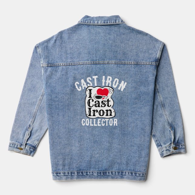 Cast Iron Skillet Collector Denim Jacket (Back)