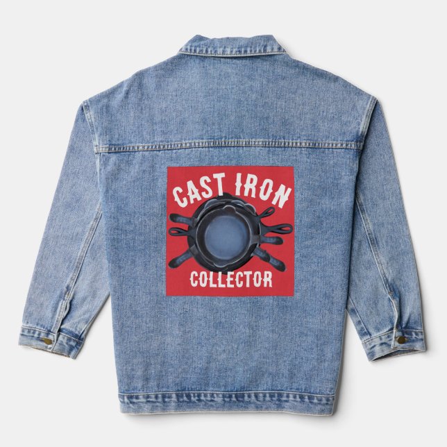 Cast Iron Skillet Collector Denim Jacket (Back)