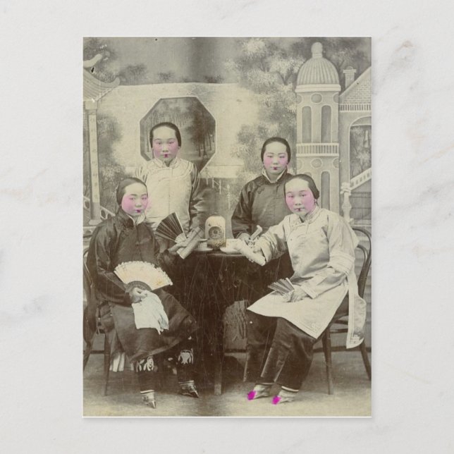 Cast members, Beijing opera, circa 1880 Postcard (Front)