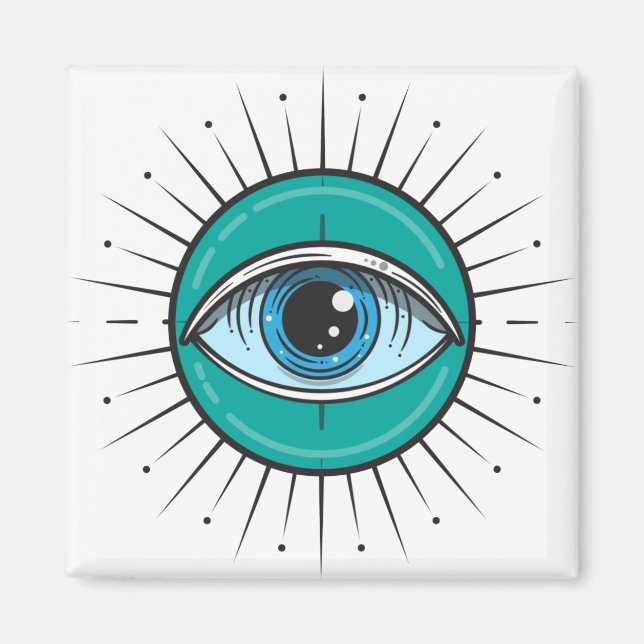 Cast off the Evil Eye Blue Magnet (Front)