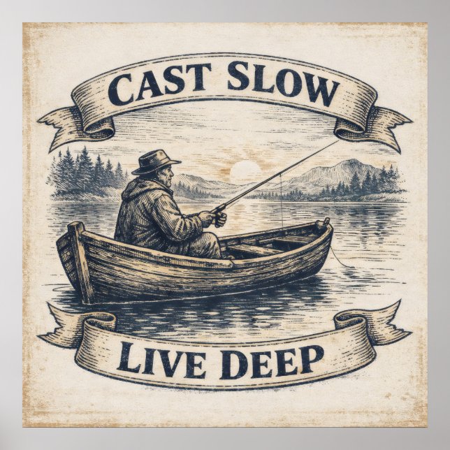 Cast Slow, Live Deep Poster (Front)