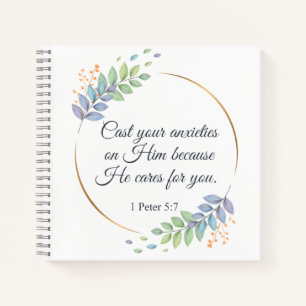 Cast Your Anxieties on Him 1 Peter 5:7 Journal
