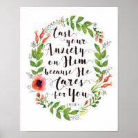 Cast your Anxiety on Him Art Print