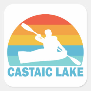 Castaic Lake California Kayak Square Sticker
