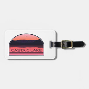 Castaic Lake California Red Sunrise Luggage Tag