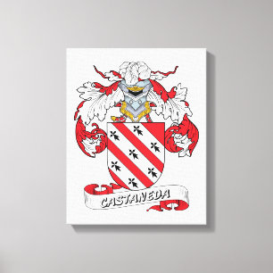 Castaneda Family Crest Canvas Print