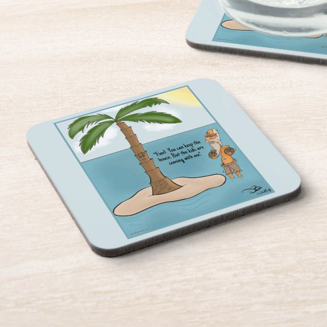 Castaway Beverage Coaster (Left Side)