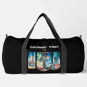 Castaway Vibes Nautical Adventure Duffle Bag