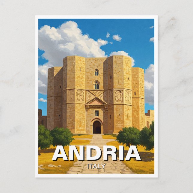 Castel del Monte Andria Italy Travel Postcard (Front)