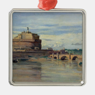Castel Sant' Angelo and the River Tiber, Rome Metal Tree Decoration