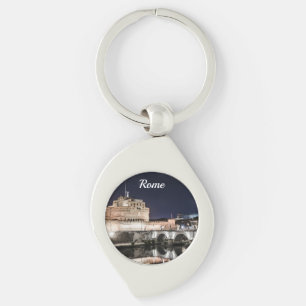 Castel Sant Angelo at night in Rome Key Ring