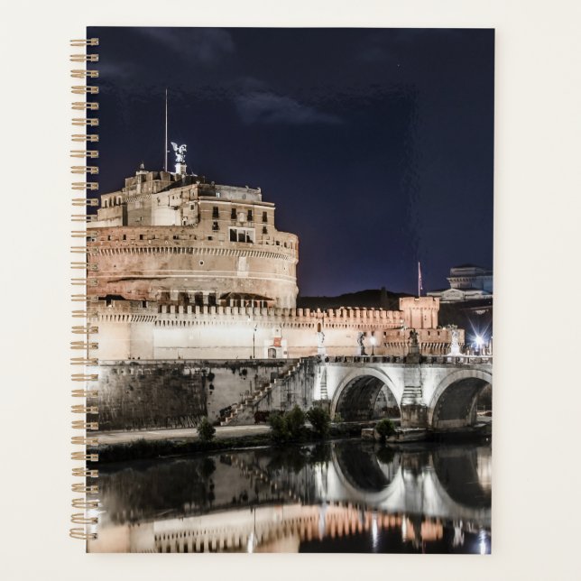 Castel Sant Angelo at night in Rome Planner (Front)