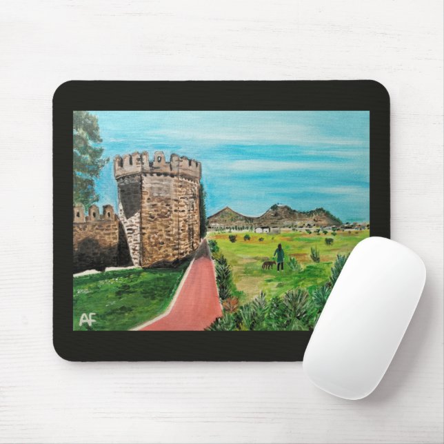 Castell de Benisanó Painting by Alfred Fox Mouse Pad (With Mouse)