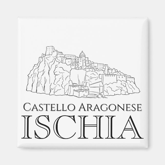 Castello Aragonese, Ischia Travel Magnet (Front)