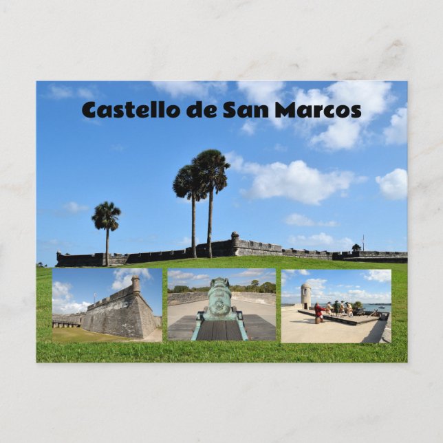 Castello de San Marcos Holiday Postcard (Front)