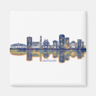 Castellón de la Plana Skyline Magnet