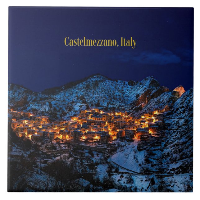 Castelmezzano, Italy Tile (Front)