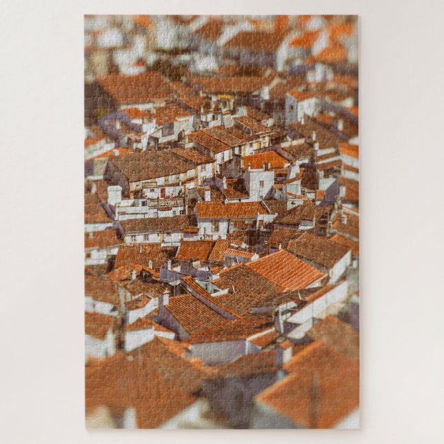 Castelo de Vide rooftops . Alentejo, Portugal. Jigsaw Puzzle (Vertical)