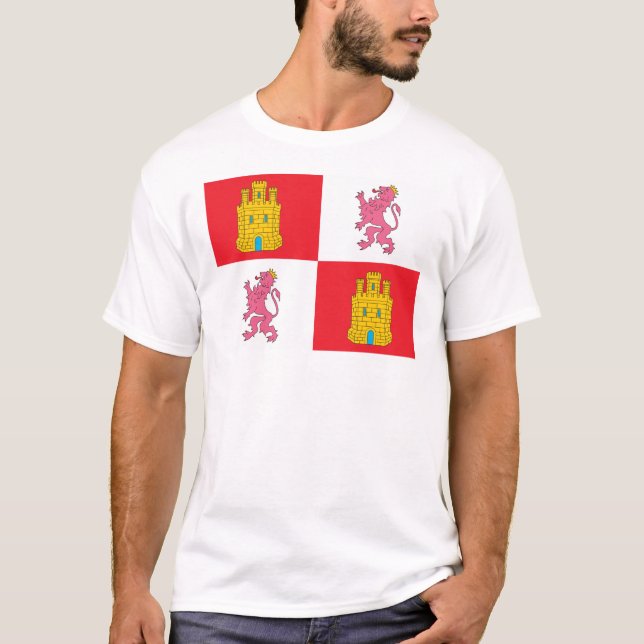Castile And Leon Flag T-shirt (Front)