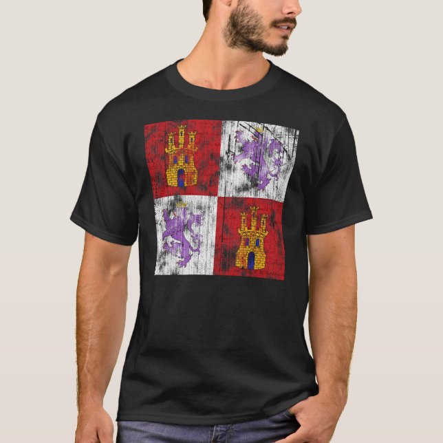 Castile and Leon Men's Dark Shirt (Front)