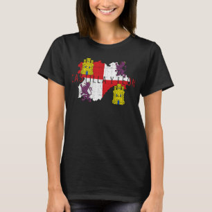 Castile Map and Flag Castilla y León Souvenir T-Shirt