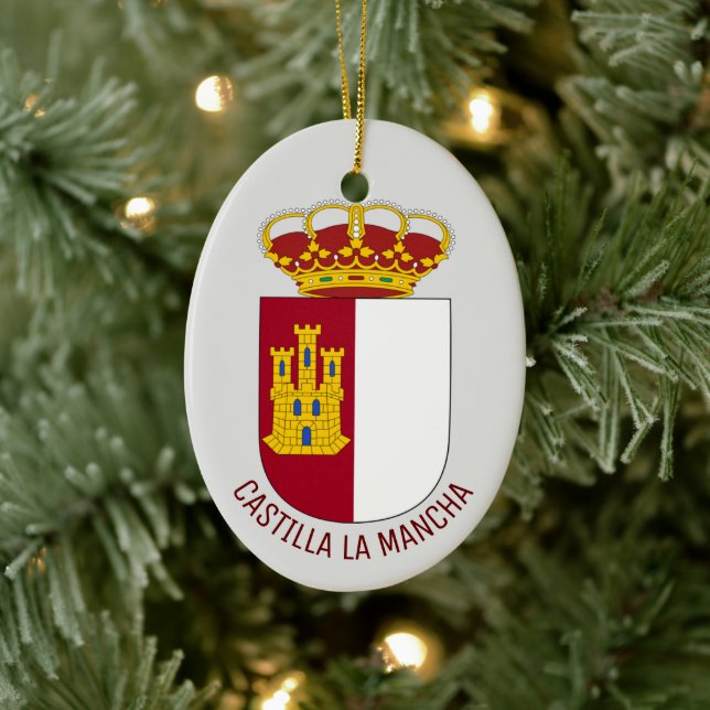 Castilla La Mancha coat of arms - Spain Ceramic Tree Decoration (Tree)