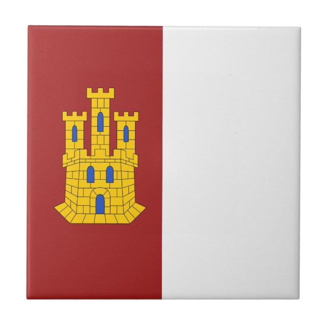 Castilla La Mancha coat of arms - Spain Tile (Front)