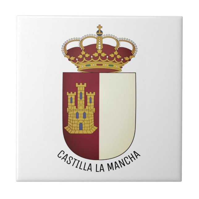 Castilla La Mancha coat of arms - Spain Tile (Front)