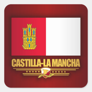 Castilla-La Mancha Flag Square Sticker