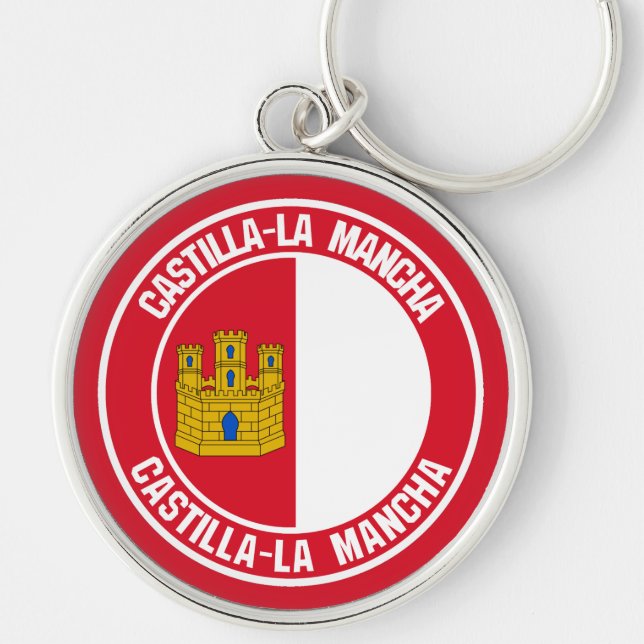 Castilla–La Mancha Round Emblem Key Ring (Front)