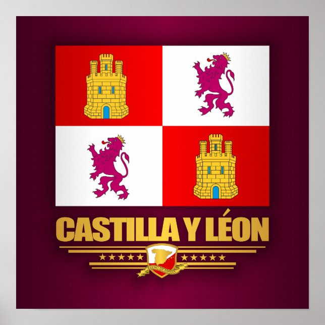 Castilla y Leon Flag Poster (Front)