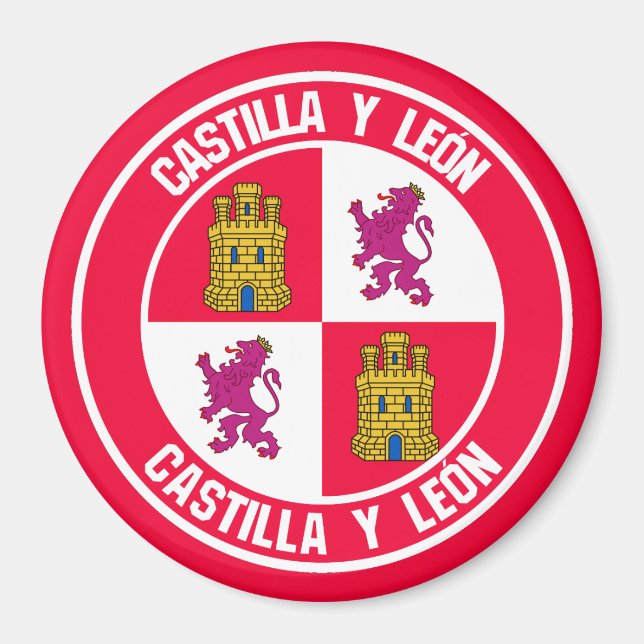 Castilla y León Round Emblem Magnet (Front)