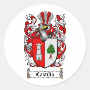 CASTILLO FAMILY CREST -  CASTILLO COAT OF ARMS CLASSIC ROUND STICKER