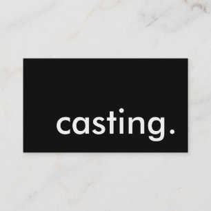 casting. business card
