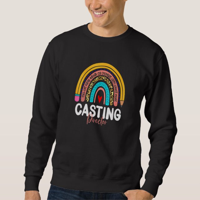 Casting Director Rainbow News Media Production Com Sweatshirt (Front)