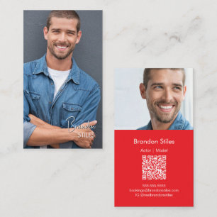Casting Essentials Photo Business Card   QR Code