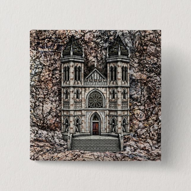 Castle 15 Cm Square Badge (Front)