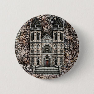 Castle 6 Cm Round Badge