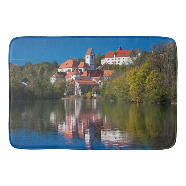 Castle and Abby by the River Bath Mat (Front)
