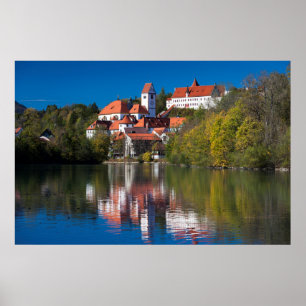 Castle and Abby by the River Poster