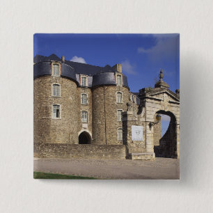 Castle and Museum, Boulogne, Pas-de-Calais, 15 Cm Square Badge