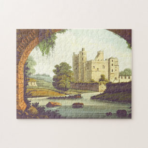 Castle and River Through a Brick Arch Puzzle
