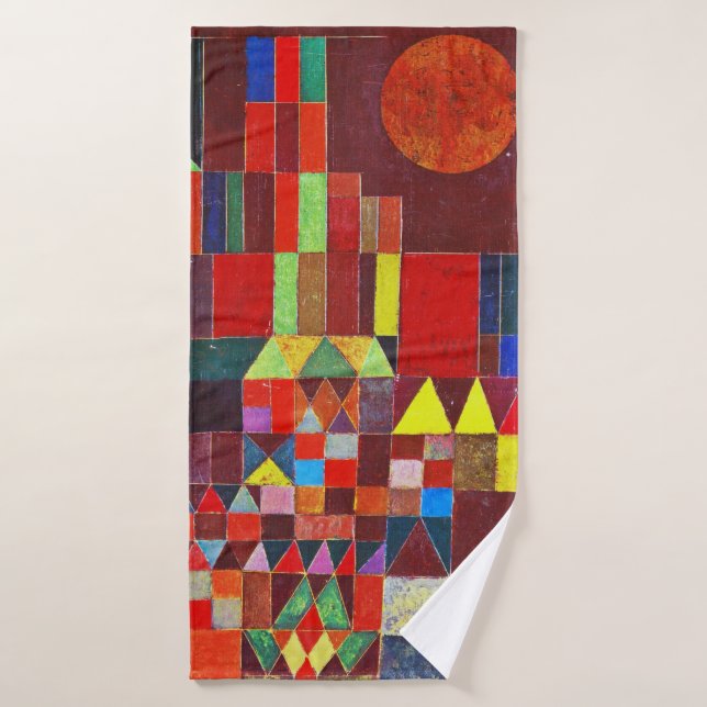 Castle and Sun, Paul Klee Bath Towel (Bath Towel)