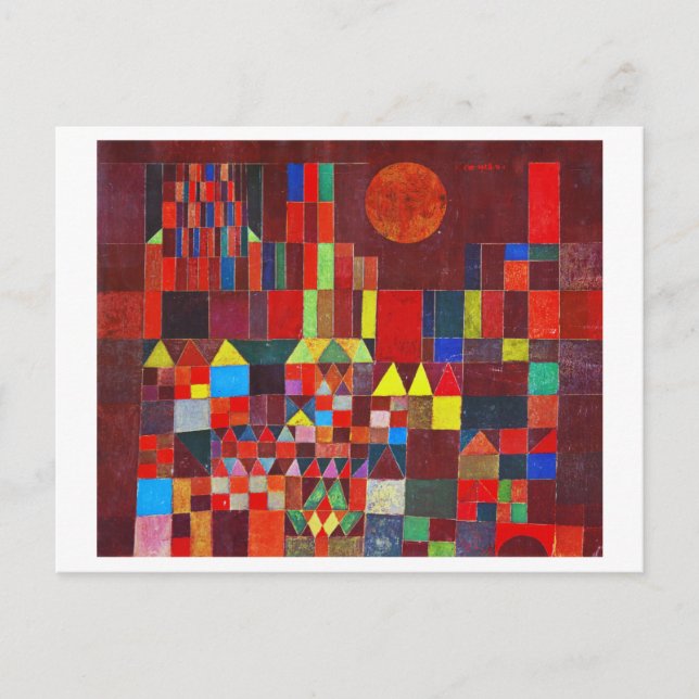 Castle and Sun, Paul Klee Postcard (Front)