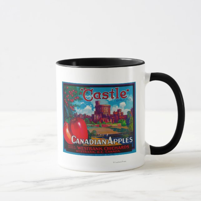 Castle Apple Label - Westbank B.C. Canada Mug (Right)