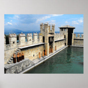 Castle at Sirmione, Lake Garda, Italy Poster
