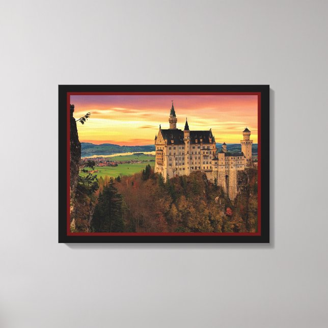 Castle At Sunset Canvas Print (Front)