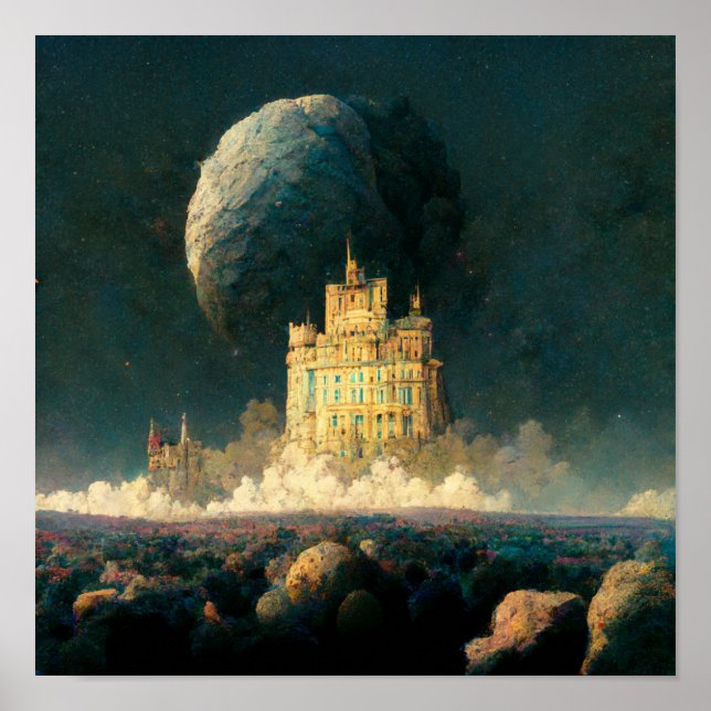 Castle At The Edge Of The World Fantasy Sci-Fi Poster (Front)
